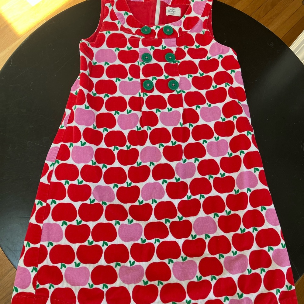mini Boden Apple Print Sleeveless Dress